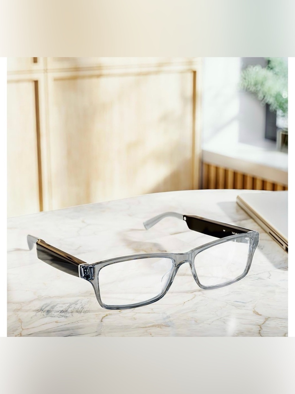 NWT Amazon Echo Frames 3rd Gen Smart Glasses – SEALED – Gray Modern Rectangle